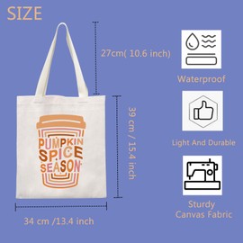 Pumpkin Spice Gift Shoulder Bag For Coffee Lover PSL Gift Pumpkin Spice Season Tote Bag (Pumpkin Spice CA)