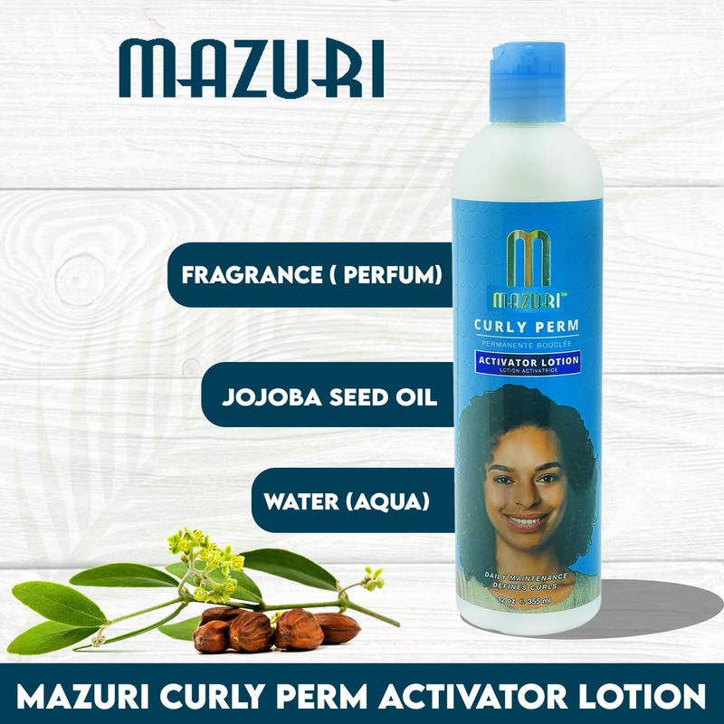 Mazuri Curly Perm Activator Lotion 355ml – Hydrating, Defining Lotion