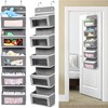 plastific 5 Tier Hanging Wardrobe Storage Shelf Organiser Breathable Closet