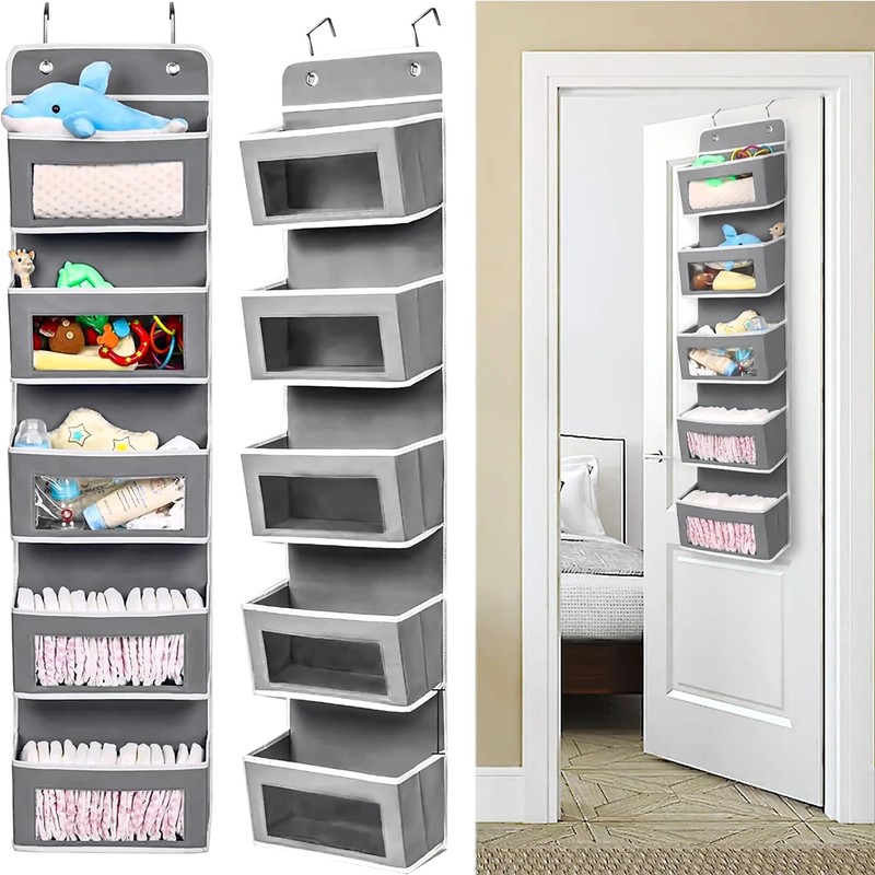plastific 5 Tier Hanging Wardrobe Storage Shelf Organiser Breathable Closet