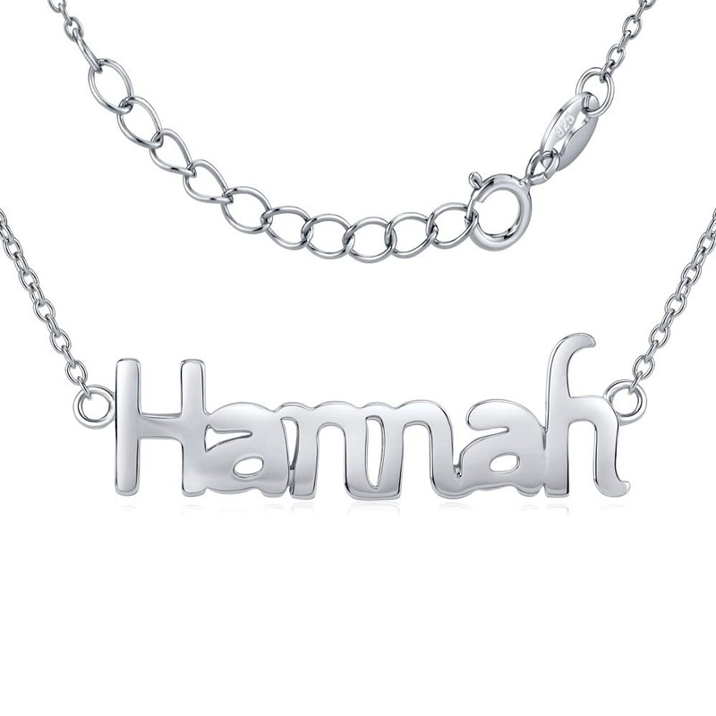 SILVEGO Women's Necklace 925 Sterling Silver Pendant with Name, Sterling