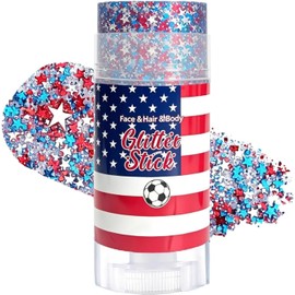 Barra de purpurina corporal Brillo Patriótico Duradero Resistente Al Agua Gel de purpurina corporal brillante para mujer Para Concierto Festival Musical Discoteca Carnaval