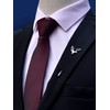 WANYING Men's 6 cm Slim Tie Pre-Tied with Zip Casual