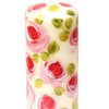 Decorated Hand Painted Pink Rose Unscented Dripless Large 7 Inch