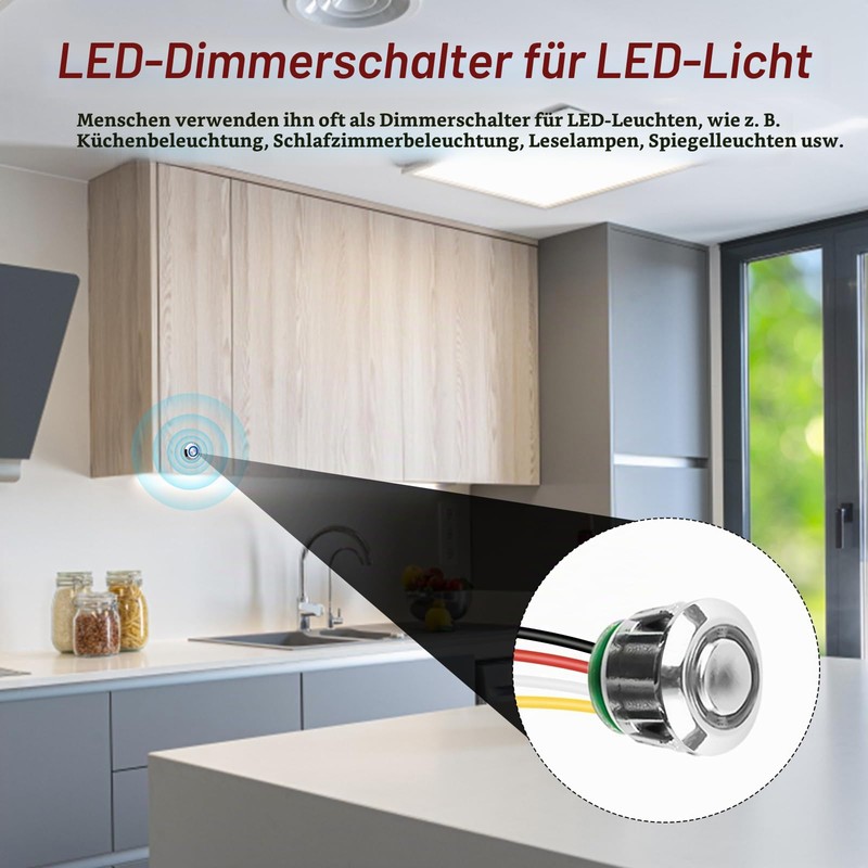 Nizirioo 16 mm Touch Dimmer Switch LED Touch Switch 5-24