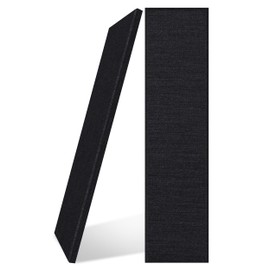 BUBOS 2 PCS Acoustic Panels,48''x12'' Fabric Soundproof Wall Panels,Self-adhesive Sound Absorbing Panels for Studios, Office, Home Theater (Black)
