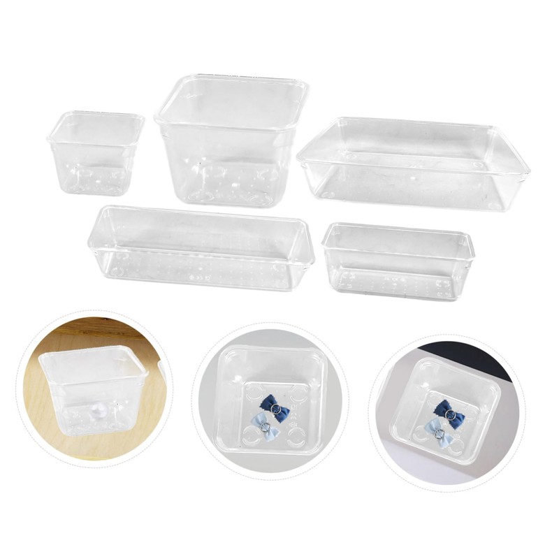 Outanaya 13pcs Drawer Organizers Desk Bathroom Kitchen and Bedroom Storage