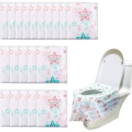 Pack of 20 Disposable Toilet Seat Covers, XL Training Seat Cover, Non-Slip Waterproof Toilet Pad for Baby, Pregnant Mother, Public Toilet