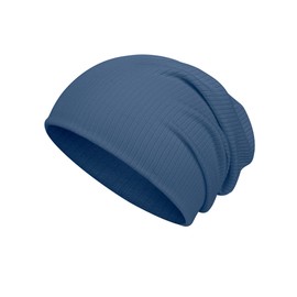 Kiiwah Children's Slouch Beanie Hat, Warm Soft Winter Hats Boys Girls Double Layer Children's Hats Toddler Baby Knitted Hat for Spring Autumn and Winter, blue
