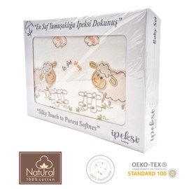 Huanger Ipeksi Baby Newborn Baby Set 100% Natural Cotton First Equipment Unisex Clothing Gift Set Baby Outfit with 10 Pieces for Babies 0-4 Months, ecru