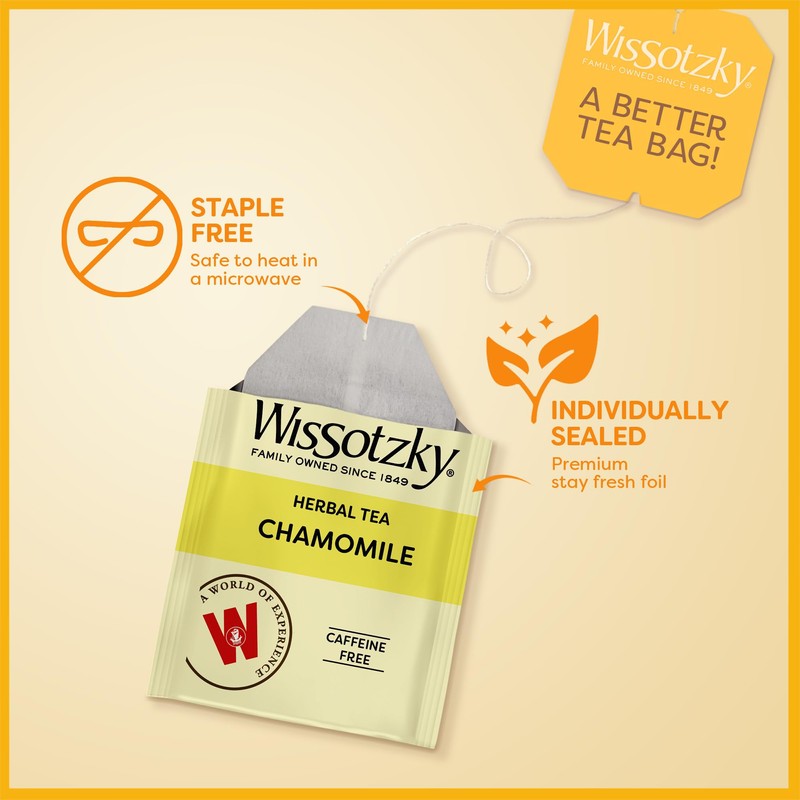 Wissotzky Chamomile Herbal Tea, 60 Tea Bags (3 Pack) |