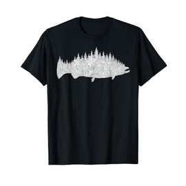 Salmon Fishing Treeline King Salmon Fisherman T-Shirt