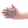 Christmas Concepts Pack of 12-10cm Silver Glitter Snowflake Hanging Decorations