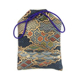 Amulet Bag 合掌 For French Navy Blue Height 12 cm X Width 8.5 cm