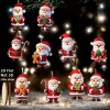 10-Piece Flat Wooden Santa Christmas Ornaments for Tree Decorating –