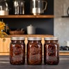 WELLIFE Amber Mason Jars, 6 Pack wide mouth mason jars