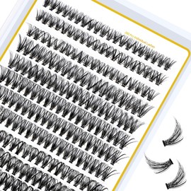 Lash Clusters 280 Pcs 30D-0.07D-10mm B&Q LASH Individual Lashes 10D 20D 30D 40D 50D Cluster Lashes C D Curl Eyelash Clusters Soft Volume DIY Lash Extensions at Home (30D-0.07D, 10 mm)
