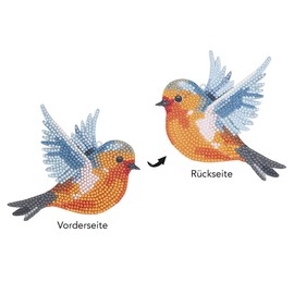 Ideen mit Herz Diamond Painting Charms | Double Sided | For Gifts & Greeting Cards | Pack of 6 | 1.7mm Thick | Includes Accessories (Birds)