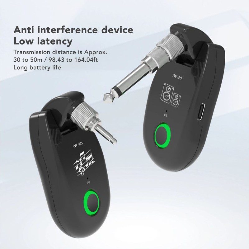 Guitar Transmitter Receiver Set 220 Degree Rotation Wireless Guitar System