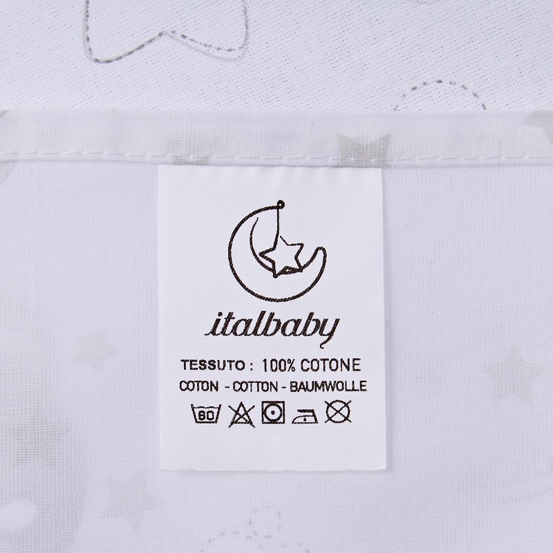 Italbaby 020.1000-002 Set Da 3 Lenzuoline Per Lettino In Puro