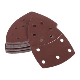 HEROFFIX 50 Pcs Sanding Discs Wet Dry Waterproof Hook & Loop Sandpaper for Woodworking, Automotive Refinishing 6.10"x4.13" 11 Hole 400 Grit Red Aluminum Oxide