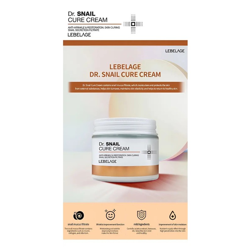 Crema Facial Coreana Premium Dr. Cure Baba De Caracol_1pz