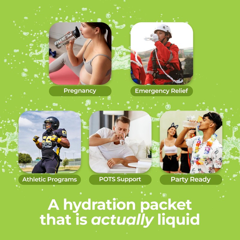 MyHy ZERO Liquid Hydration Packets - Electrolyte Drink Mix Packets,