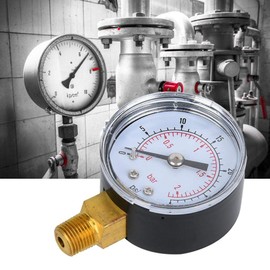 Mechanical Pressure Gauge, 1/8 Inch BSPT Pressure Gauge for Air, Oil and Water (0-30psi, 0-2bar)