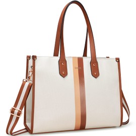 ESTARER Laptop Tote Bag 15.6 Inch, Women Laptop Bag Water-resistant Canvas Work Bag, Casual Shoulder Bag Handbag Briefcase Purse for Office/College/Travel