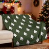 TXZZCHO Christmas Blanket Funny Christmas Tree Green Flannel Throw Blanket