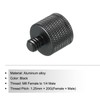 sourcing map Microphone Stand Adapter M8 Female x 1/4 Male