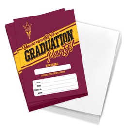 Desert Cactus Arizona State University Graduation Party Invitations ASU Sun Devils 5x7 Grad Invites Cards Celebration 10 Count With Envelopes