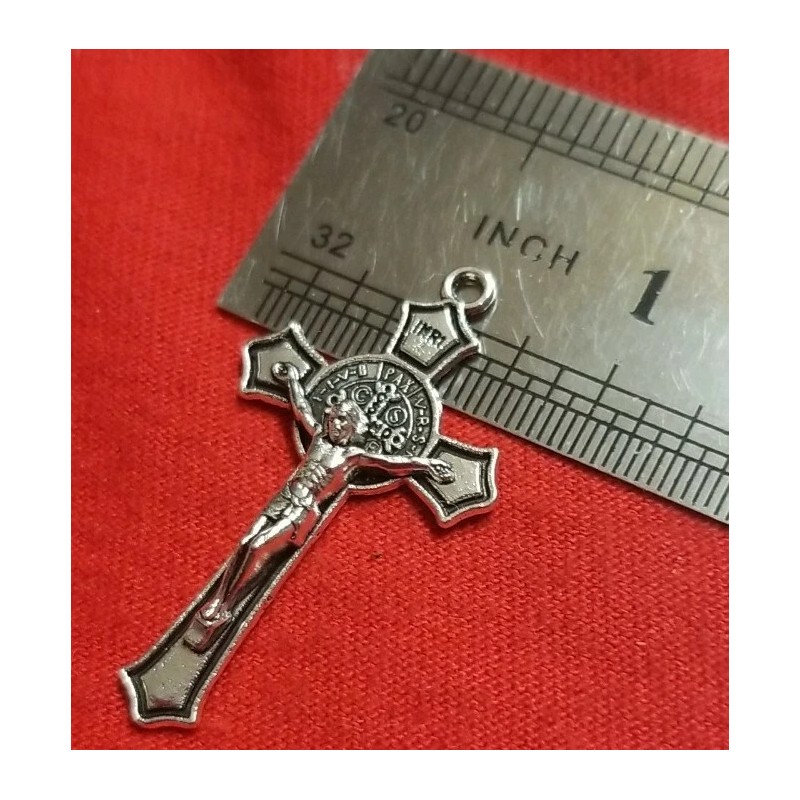LOT OF 12. St Benedict Cross Stainless Steel Catholic Jesus