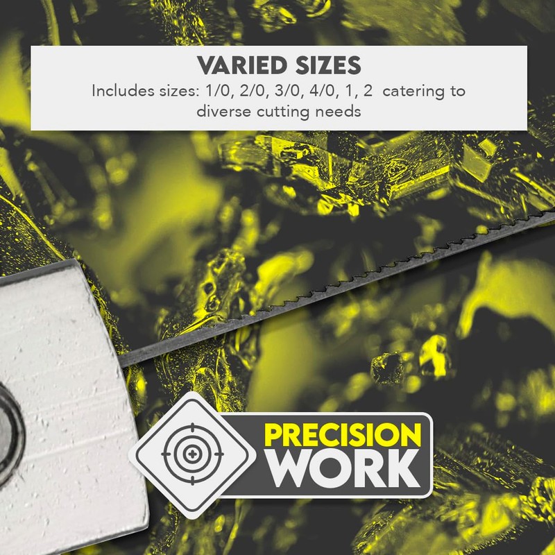 SE 144-Piece Jeweler's Piercing Saw Blade Set - Precision Steel