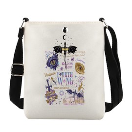 FUNYSO Literarisch inspirierte Fly Or Die-Roman-Liebhaber-Geschenk, Drachenreiter-Fans, Geschenk, Buchleser, Geschenk, Crossbody-Tasche, Dragon Eyes Cb UK, 0