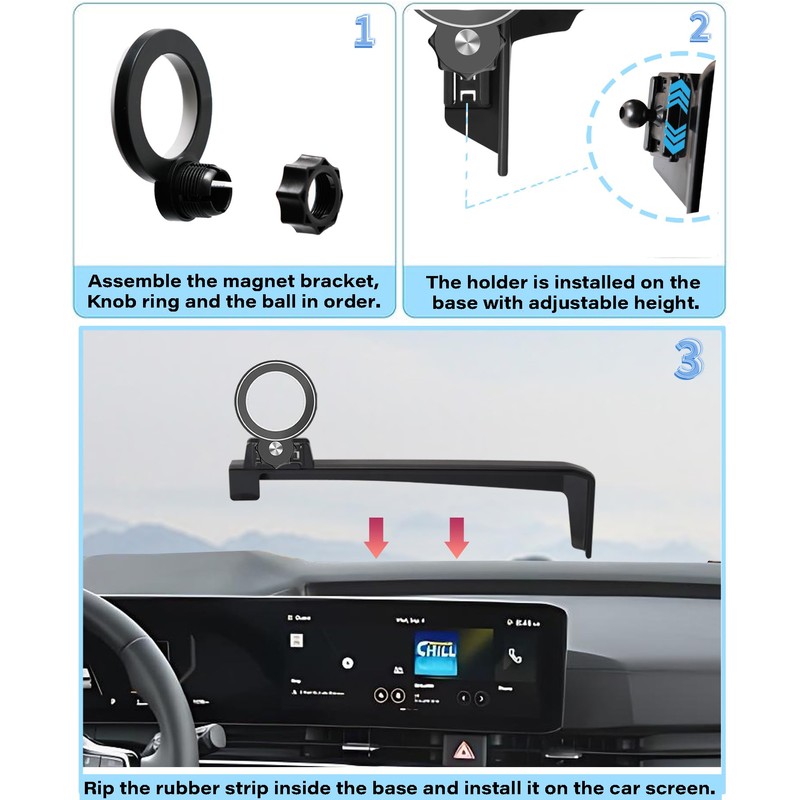 Car Phone Holder for 2025 2026 Kia Carnival/Carnival EV Accessories