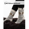 One Pair of 80% Wool Socks with Teddy Motif Norwegian