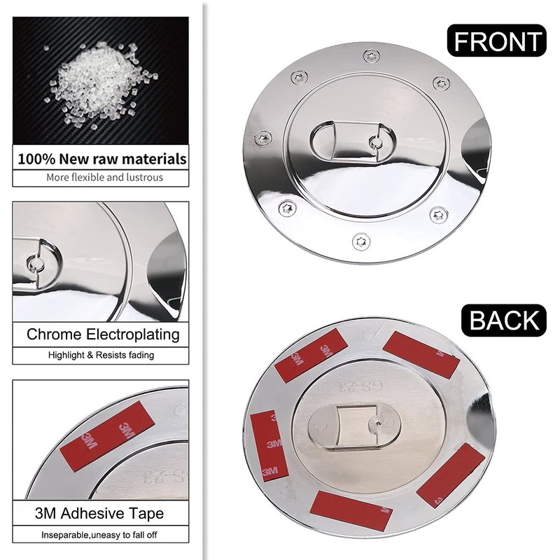 Tapa de depósito de combustible triple cromada para Dodge Ram