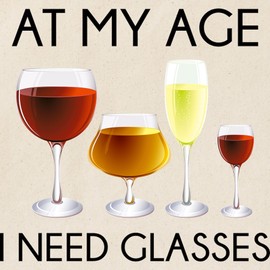 CafePress At My Age I Need Glasses Tote Bag Reusable Natural Beige Canvas Shopping Bag