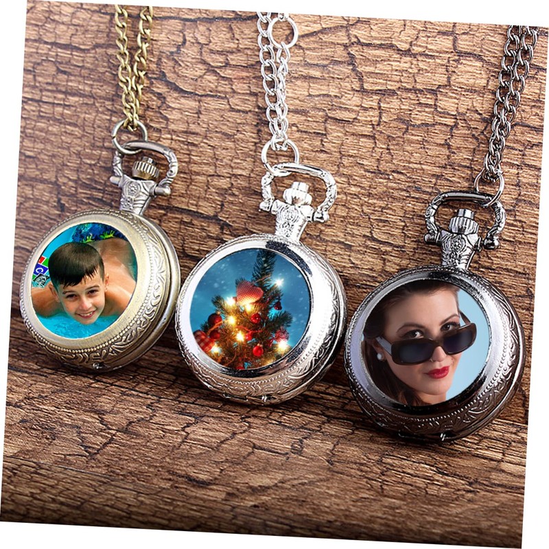 Gatuida Vintage Pocket Watch Necklace Timeless Charm for Family and