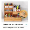 Organizador De Escritorio Madera Oficina Con Cajonera