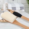 OWIIZI Back Loofah Scrubber Brush with Long Handle, Hard Loofa