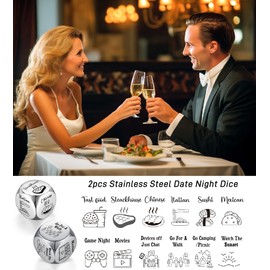 Funny White Elephant Gifts for Adults Stocking Stuffers Men Women Gag Food Decision Dice Family Couples Games Date Night Ideas Husband Boyfriend Anniversary Valentines Birthday Him Her