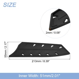 uxcell 2Pcs Knife Cover Sleeves Knife Edge Guards for 7.5" Chef Knife Edge Blade Protector Universal Knife Sheath for Kitchen, Black