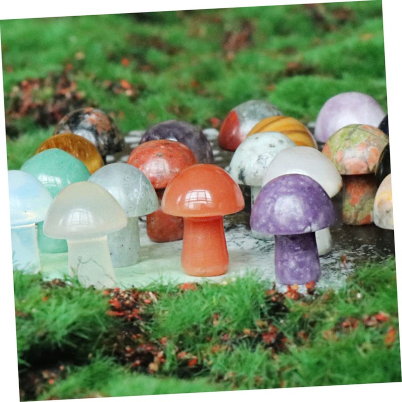 Kisangel 20pcs Mushroom Decor Mushroom Statues for Home Office Restaurant
