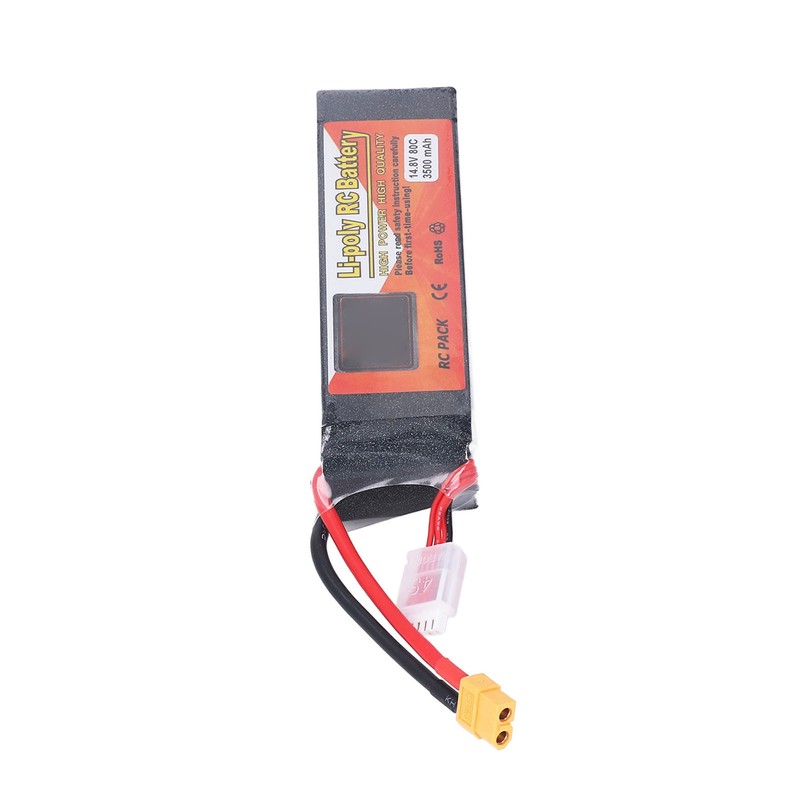 3500mAh Lipo Battery 80C Discharge Rate 14.8V 4S XT60 Plug