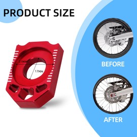BAOUFF Dirt Bike Rear Axle Blocks Chain Adjuster,CNC Chain Adjuster Tensioner for CRF250L 13-20/CRF250LA CRF250RL CRF250RLA 17-20/CRF300L CRF300LA CRF300LR CRF300LRA 21-24/CRF300LDA 23-24