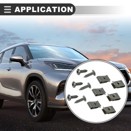 Motoforti Universal U-Clip and Screw Assortment Kit, Metal, Army Green, 50 Set