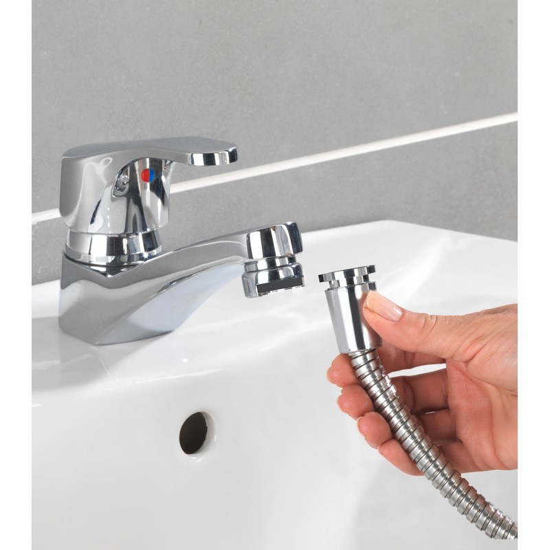 WENKO 22866100 Shower for handbasin - Mobile hand shower with