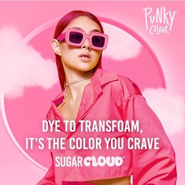 Punky Tinte Para Cabello En Espuma Semipermanente Sugar Cloud, Candyfloss: Tinte Para Cabello Vibrante Para Un Color Duradero, Tinte Para Cabello En Espuma De Fácil Algodón De Azúcar 1 Unidad (Paqu